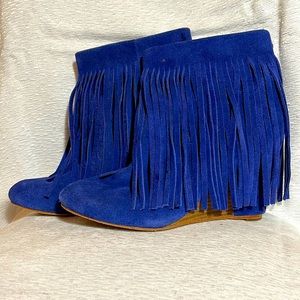 Koolaburra by UGG Fringed Leather Ankle Boots